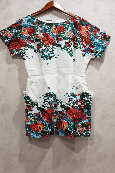 YIMEYIBEI Women's Printed White Causal Shirt