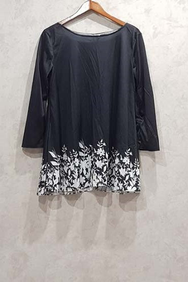 YIMEYIBEI WOMEN'S PRINTED BLACK CAUSAL SHIRT