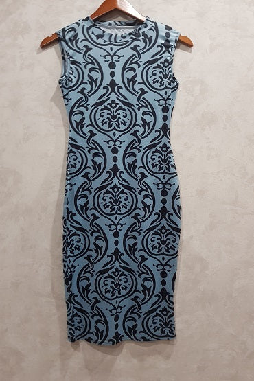 YIMEYIBEI WOMEN'S PRINTED SLEEPLESS DRESS
