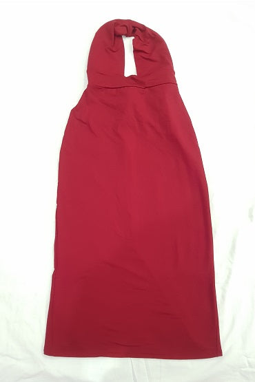YIMEYIBEI WOMEN'S RED SLEEPLESS DRESS