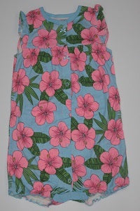 Girls Charming Flowers Sleeveless Frock